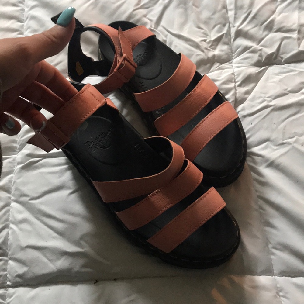 Only worn once! Pink Dr. Martens sandals!